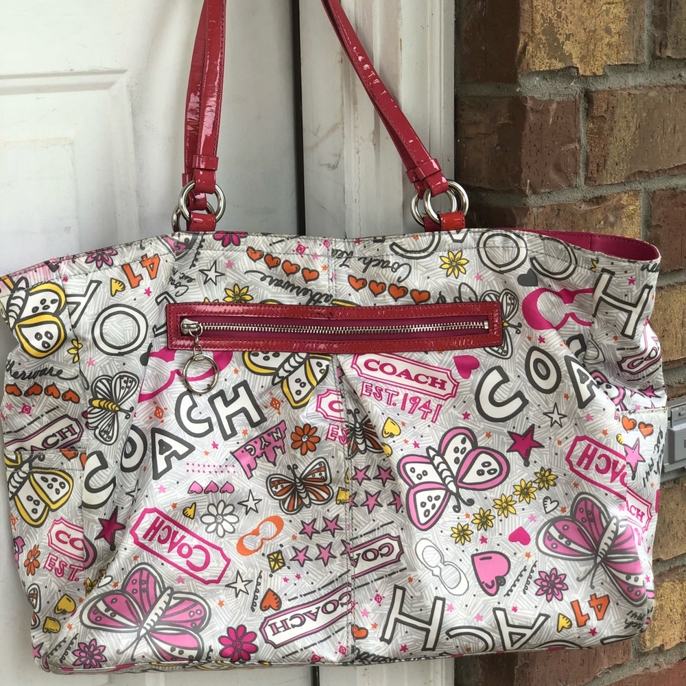Coach Gabby Bandana Graffiti Tote